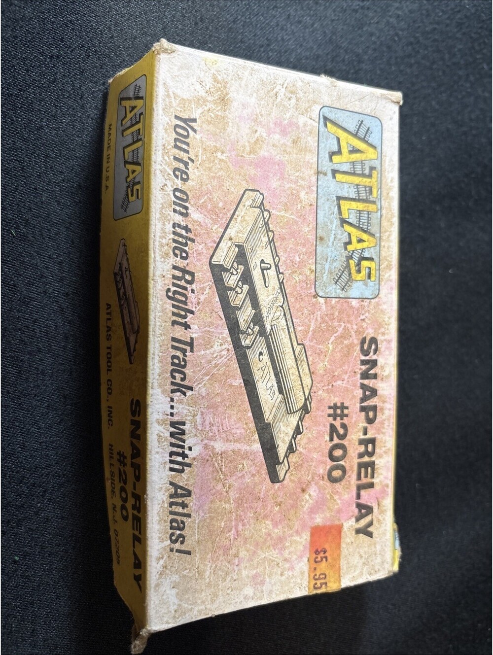 New In The Box NOS Vintage Atlas #200 Snap Relays Trains Made in the USA
